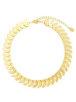 Shine By Sterling Forever Gold Tone Continuous Leaf Choker Necklace