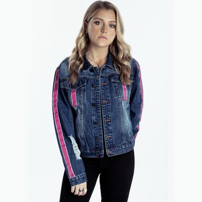 Delilah Denim Jacket - Pink