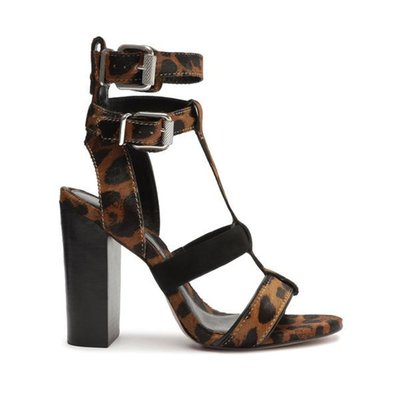 Chantelle Leopard-printed Leather Sandal