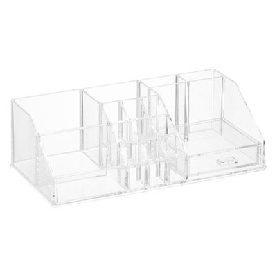 The Container Store Luxe Acrylic Makeup Organizer With Drawer Clear