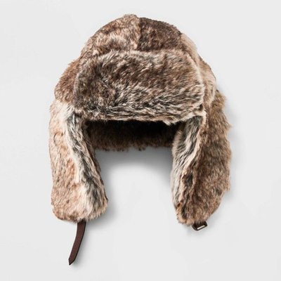 Men's All Over Faux Fur Acrylic Trapper Hat