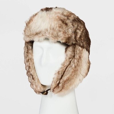 Men's All Over Faux Fur Trapper Hat