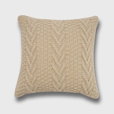 20x20 Oversize Chunky Sweater Knit Square Throw Pillow