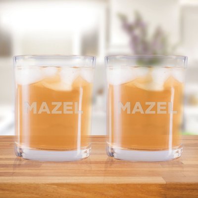 Watch What Happens Live Mazel Rocks Glass - Set Of 2