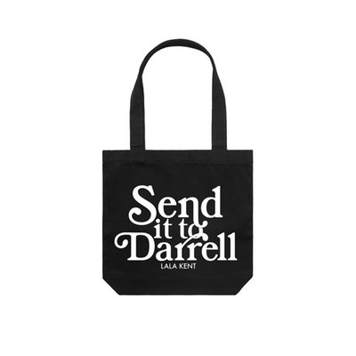 Send It To Darrell Black Tote Bag - Black