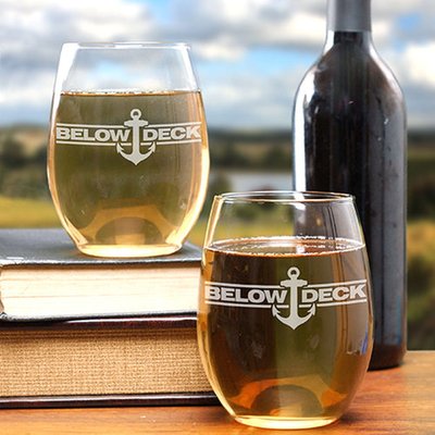 Below Deck Stemless Wine Glasses - Set of 2