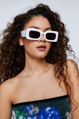 Womens Square Thich Frame Sunglasses