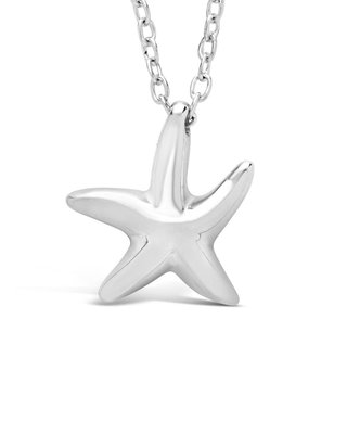 Shine By Sterling Forever Sterling Silver Mini Starfish Pendant Necklace