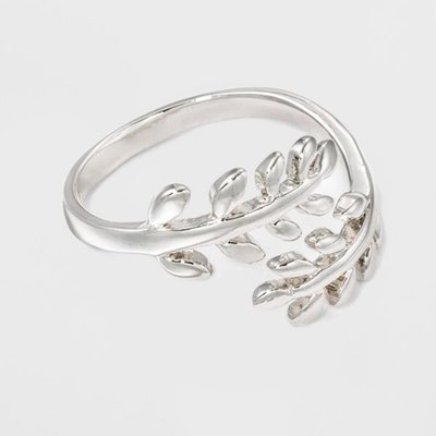 Silver Plated Leaf Bypass Ring