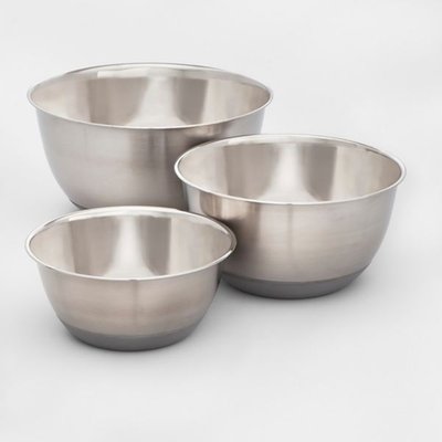 3pc Stainless Steel Non-slip Mixing Bowls