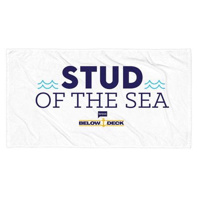 Below Deck Stud of the Sea Beach Towel