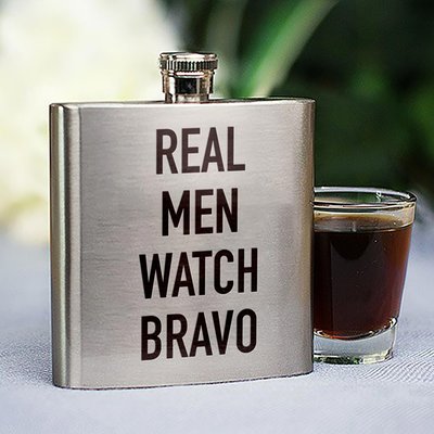 Real Men Watch Bravo Flask